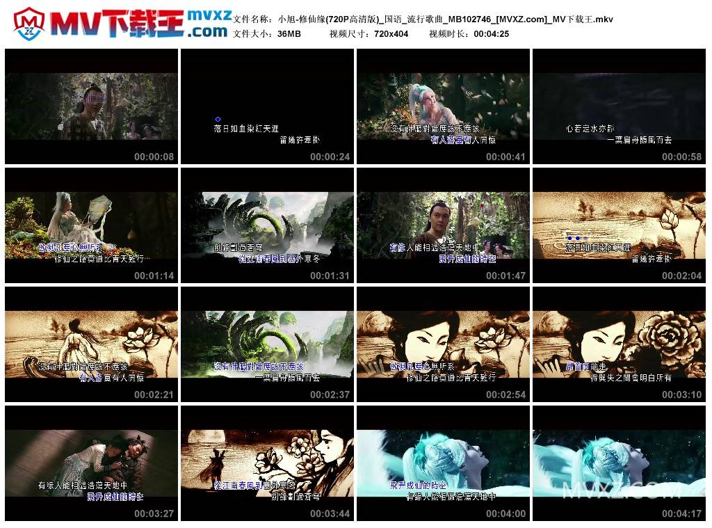 小旭-修仙缘(720P高清版)_国语_流行歌曲_MB102746